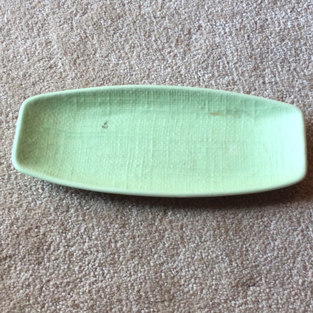 Vintage Linen Weave Napcoware C-5969 ceramic tray